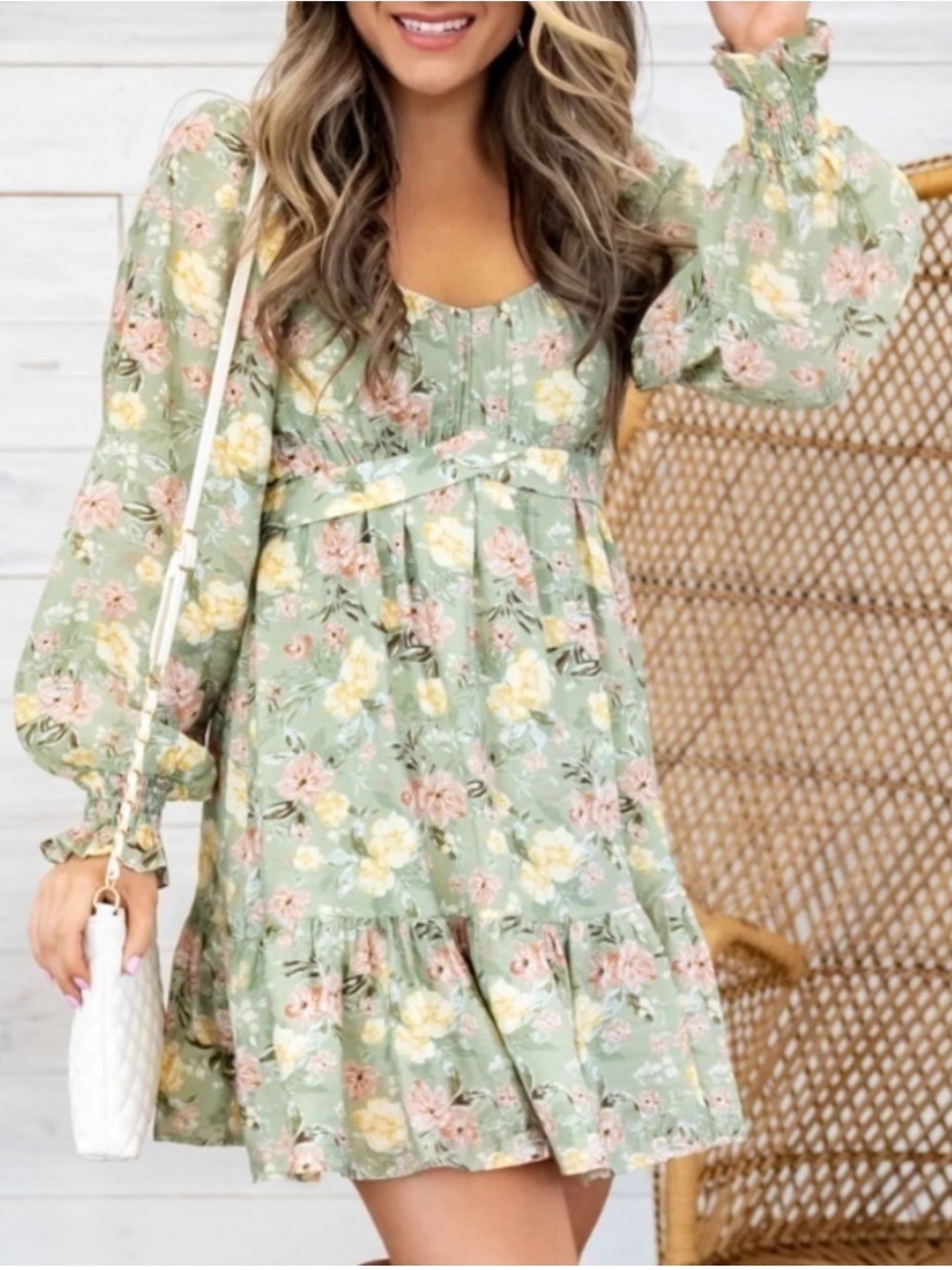 Blu Pepper Bianca Floral Sweetheart Neckline Dress | Romantic Cottagecore